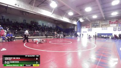 138 lbs Cons. Round 2 - Vincent De Oca, Santa Ana vs Elias Babcock, El Toro