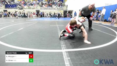 61 lbs Semifinal - Alex Morgan, Ft. Gibson Takedown Club vs Bowen Leavitt, Ponca City Wildcat Wrestling