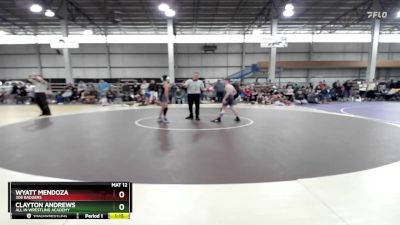 95 lbs Cons. Semi - Wyatt Mendoza, 208 Badgers vs Clayton Andrews, All In Wrestling Academy