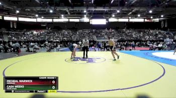 5A 220 lbs Champ. Round 1 - Micheal Warwick, Meridian vs Cash Weeks, Middleton