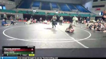 50 lbs Semis (4 Team) - Preston Ridgeway, Cane Bay Cobras vs Noah White, Eastside Youth Wrestling