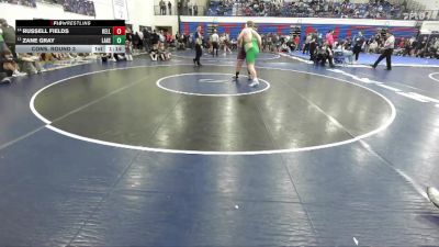 285 lbs Cons. Round 3 - Zane Gray, Lakeland vs Russell Fields, Kellogg