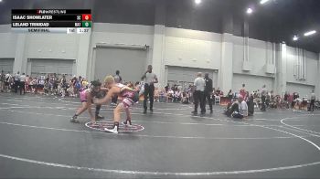 100 lbs Semifinal - Leland Trinidad, FL Scorpions Wrestling Club vs Isaac Showlater, Backyard Brawlers Midwest