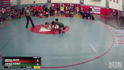 138 lbs Quarterfinal - Joshua Arceo, Sierra Vista vs Justice Saribay, Palo Verde