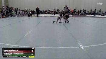 45 lbs Semis (4 Team) - Oliver Weinrich, PEM (Plainview/Elgin/Millville) vs Harrison Mackenthun, Hutchinson