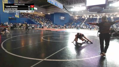 115 lbs Champ. Round 3 - Allison Patten, Pilgrim vs Xuan Graham, Southern Lehigh