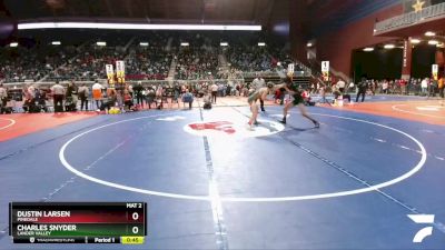 3A-145 lbs Cons. Round 2 - Dustin Larsen, Pinedale vs Charles Snyder, Lander Valley