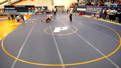 150 lbs Quarterfinal - Luke Bruns, Decatur Unity Christian vs Sam Hoffman, Eureka