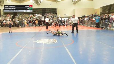 60-T lbs Round Of 16 - Liam Robbins, AMERICAN MMA AND WRESTLING vs Reed Stevens, Upper Perkiomen