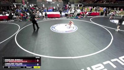 112 lbs Semifinal - Angelina Borelli, Vasky BrosPitman Wrestling Club vs Caroline Collins, Carlsbad Legacy Wrestling Club