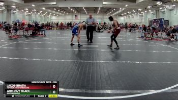 126 lbs Cons. Round 2 - Jacob Bhatia, Towson High Wrestling vs Anthony Olaes, MAYO QUANCHI