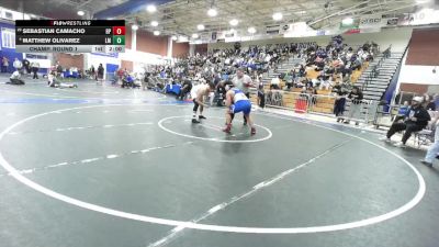 215 lbs Champ. Round 1 - Sebastian Camacho, Baldwin Park vs Matthew Olivarez, La Mirada