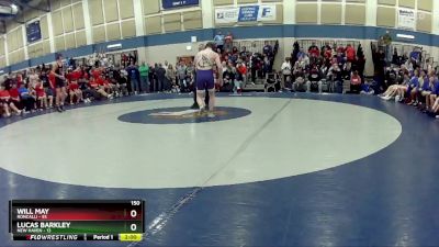 150 lbs Quarters & Wb (16 Team) - Lucas Barkley, New Haven vs Will May, Roncalli