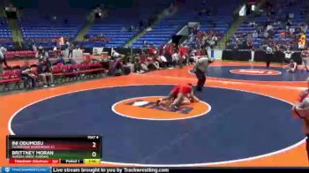 190 lbs 5th Place Match - Brittney Moran, Aurora (West Aurora) vs Ini Odumosu, Flossmoor (Homewood-F.)