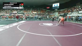 190 lbs Quarterfinal - Cayson Ramirez, Wellington HS vs Jude Krentz, Topeka-Hayden HS