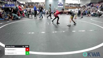 85 lbs Quarterfinal - Knari Spotwood, Del City Little League vs River Holcomb, Tecumseh Youth Wrestling