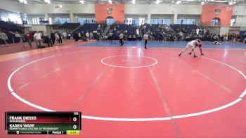 133 lbs Cons. Semi - Frank DiEsso, Muhlenberg vs Kaden Ware, Pennsylvania College Of Technology