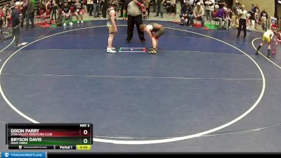 92 lbs Cons. Round 2 - Dixon Parry, Star Valley Wrestling Club vs Bryson Davis, Dove Creek