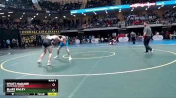 140 lbs Quarterfinal - Wyatt Maguire, Nikiski High School vs Blake Bailey, Cordova