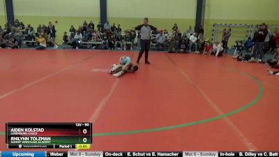 90 lbs Cons. Round 4 - Aiden Kolstad, Luxemburg-Casco vs Rhilynn Tolzman, Summit Wrestling Academy