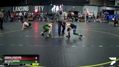 92 lbs Round 2 (4 Team) - Joshua Stafford, Belding Black Knights vs Bryson Berger, Bad Bass