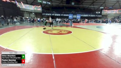 160 lbs Semis - Orion Alcantara, Oak Harbor Wrestling Club vs Paxton Sanchez, Outlaw Wrestling Club