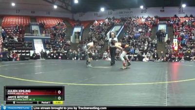 120 lbs Semifinals (8 Team) - Julien Kimling, Hudson Area HS vs Jayce Ritchie, Martin/Climax Scott HS