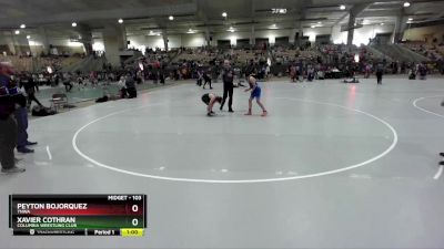 103 lbs Quarterfinal - Xavier Cothran, Columbia Wrestling Club vs Peyton Bojorquez, TNWA