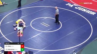 124 lbs Round of 32 - Brian Allen, Abington vs Skyler Manahan, Wyalusing