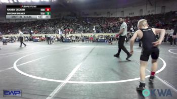 55 lbs Consolation - Kaden Decker, Henryetta Knights Wrestling Club vs Brodee Meyer, Team Tulsa Wrestling Club