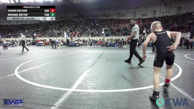 55 lbs Consolation - Kaden Decker, Henryetta Knights Wrestling Club vs Brodee Meyer, Team Tulsa Wrestling Club