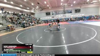 110 lbs Cons. Semi - Kort Sorensen, Cody Wrestling Club vs Sloan Hart, Natrona Colts Wrestling Club