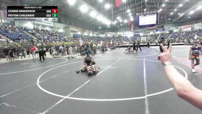 54 lbs Quarterfinal - Corbin Henderson, Sargent Farmers vs Peyton Chelewski, Colorado Lions Den Elite