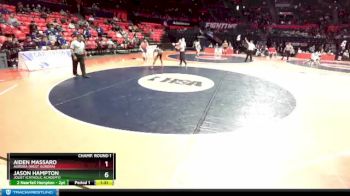 3A 120 lbs Champ. Round 1 - Aiden Massaro, Aurora (West Aurora) vs Jason Hampton, Joliet (Catholic Academy)