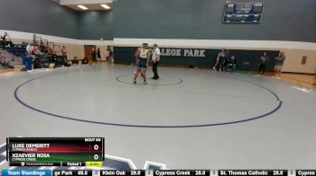 132 lbs Round 2 - Xzaevier Rosa, Cypress Creek vs Luke DeMeritt, Cypress Ranch