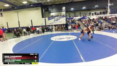 141 lbs Cons. Round 3 - Justin Fortugno, UW-Whitewater vs Riese Thornberry, UW-Stevens Point