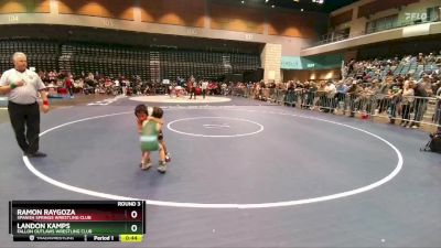 48-52 lbs Round 3 - Ramon Raygoza, Spanish Springs Wrestling Club vs Landon Kamps, Fallon Outlaws Wrestling Club