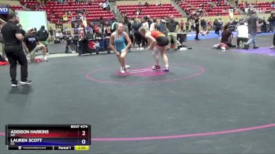 136 lbs Cons. Semi - Addison Harkins, MO vs Lauren Scott, CO