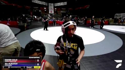 45 lbs Quarterfinal - Xavier Soliz, Hawks Wrestling vs Isa Muratov, California