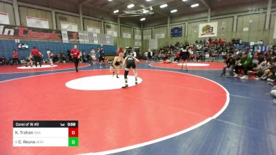 138 lbs Consi Of 16 #2 - Kadin Trahan, San Luis Obispo vs Calen Reyna, Servite