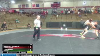 157 lbs Quarterfinal - Luke Ebers, Maryville vs Anthony Erickson, Central Missouri