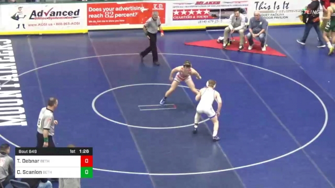 132 lbs Prelims - Tyler Debnar, Beth-Center vs Charlie Scanlon, Bethlehem