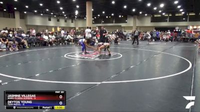 110 lbs Round 1 (6 Team) - Deyton Young, Team Misfits vs Jasmine Villegas, BHWC/ Florida Supreme