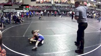 59 lbs Champ. Round 1 - Thomas Schoenherr, North Bend Matcats vs Canaan Engel, Hawks Wrestling Club (Lincoln)