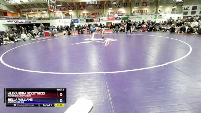 131 lbs 1st Place Match - Bella Williams, Unattached OK vs Alexandra Szkotnicki, McKendree University