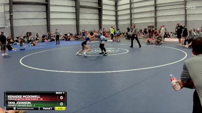 122 lbs Semis - R1 Wb - Taya Johnson, Midwest Assasins Blue vs Kenadee McDowell, Missouri Battle Gear Purple