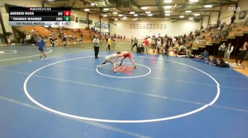 157 lbs 1st Place Match - Thomas Wagner, Case Western Reserve vs Andrew Ross, Wabash