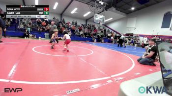 58 lbs Round Of 16 - Dean Mote, Skiatook Youth Wrestling 2022-23 vs Caleb Hall, Newkirk Takedown Club