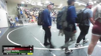 190 lbs Cons. Round 4 - Cash Vargas, Redondo Union vs Anthony Bautista, Laguna Hills