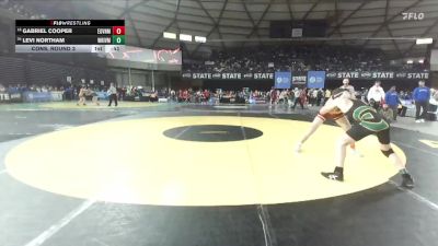 Boys 3A 165 lbs Cons. Round 3 - Levi Northam, White River vs Gabriel Cooper, Evergreen (Vancouver)